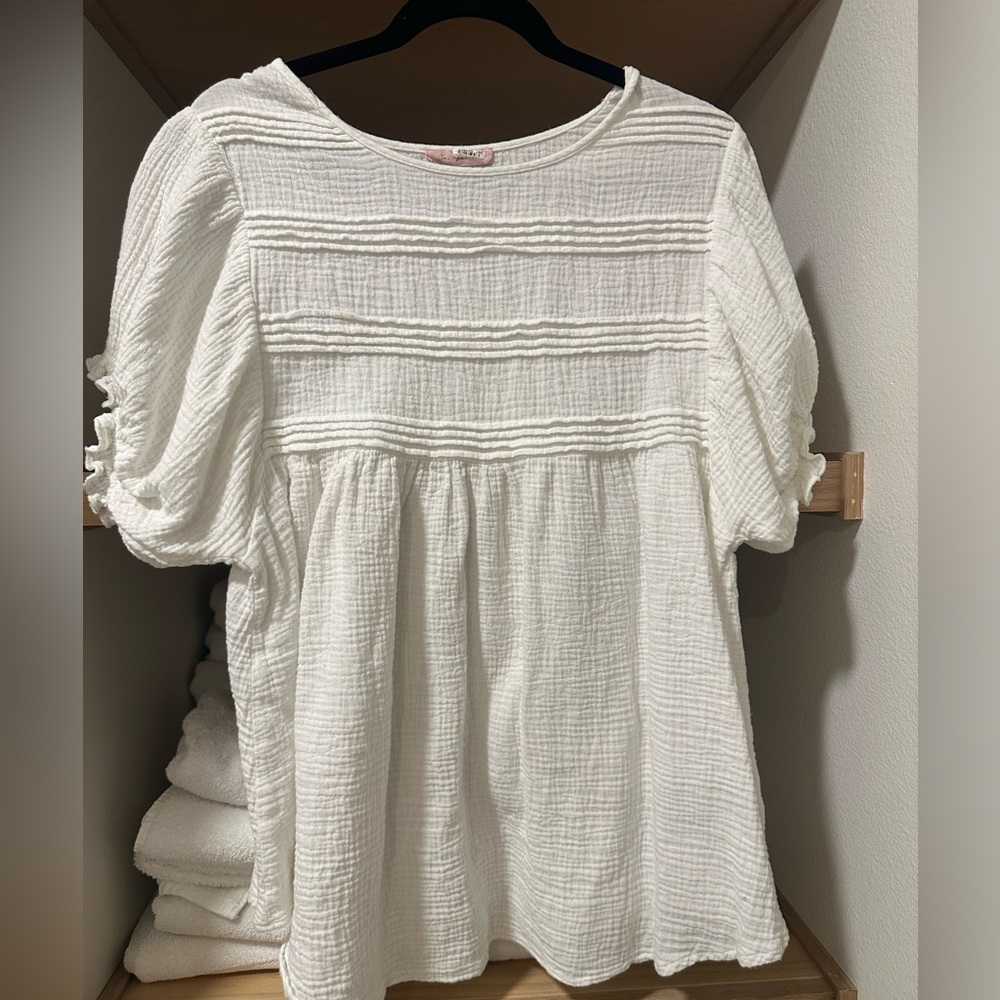 White Peplum Blouse